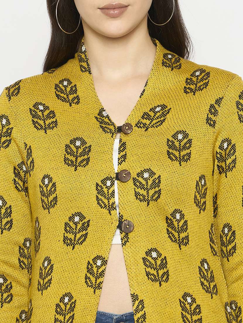 women self designed long sleeves cardigan - 21724251 -  Standard Image - 4