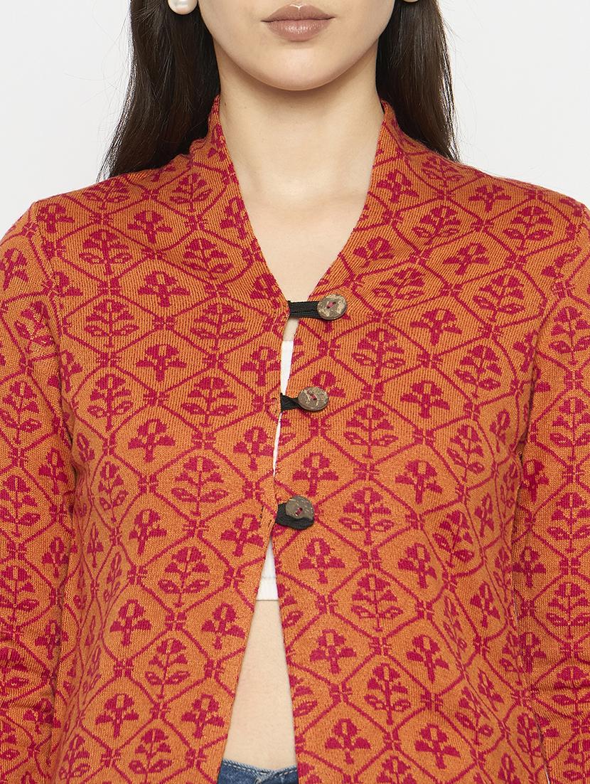 women self designed long sleeves cardigan - 21724254 - Standard Image - 4