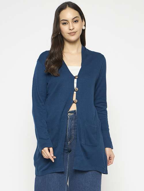 women long sleeves solid cardigan - 21724256 -  Standard Image - 0