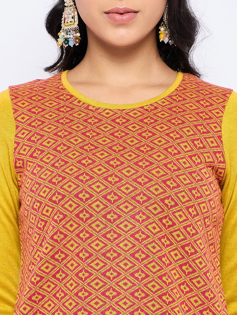 women self designed long sleeves woolen kurta - 21724279 - Standard Image - 4