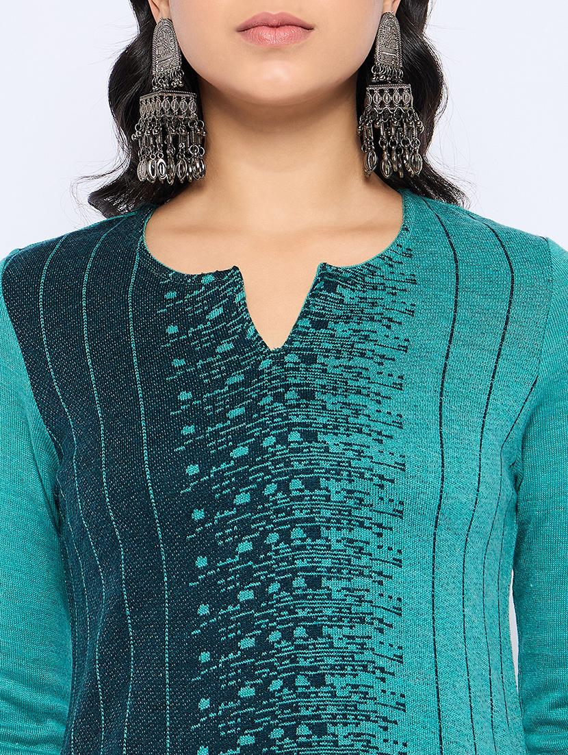women self designed long sleeves woolen kurta - 21724293 - Standard Image - 4
