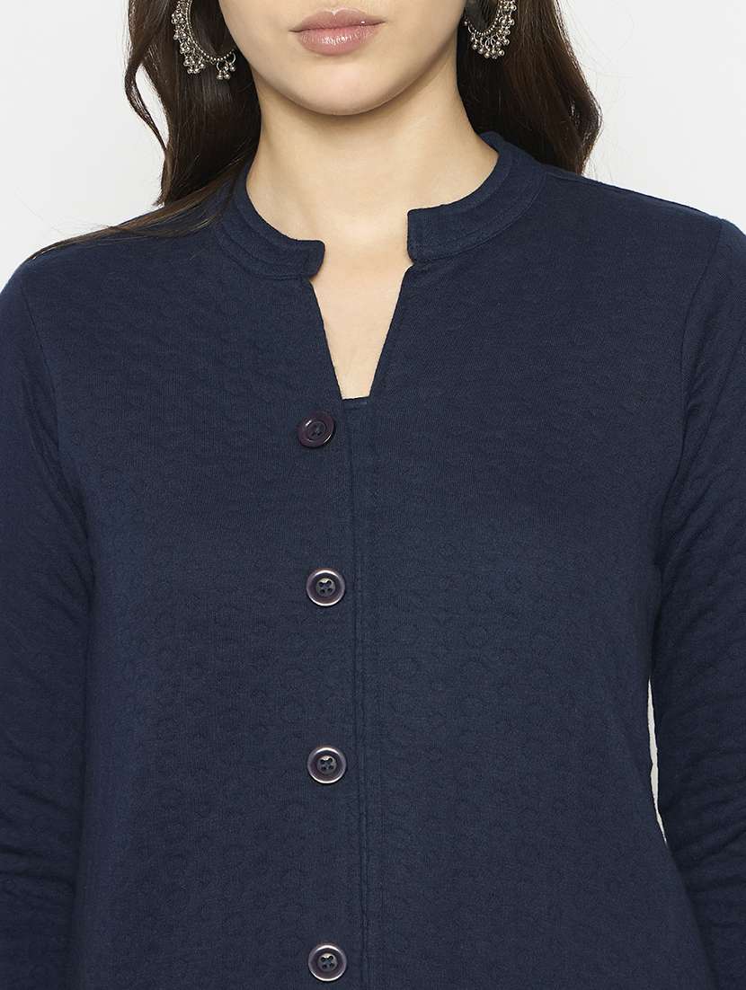 women self designed long sleeves woolen kurta - 21724307 -  Standard Image - 4