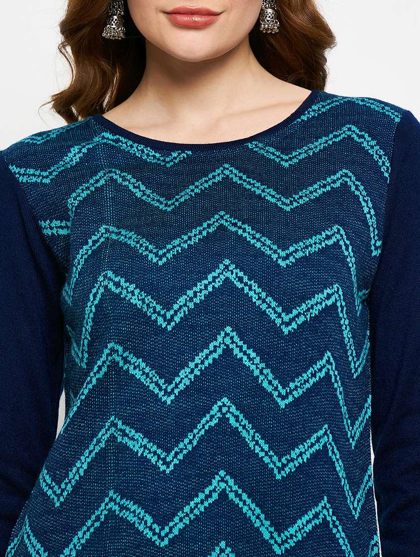 women self designed long sleeves woolen kurta - 21724339 -  Standard Image - 4