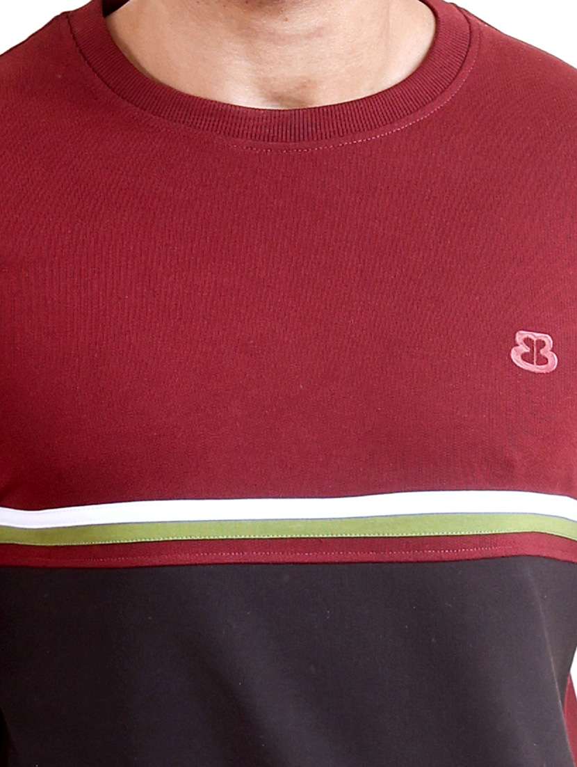 men long sleeves color block sweatshirt - 21724380 -  Standard Image - 4