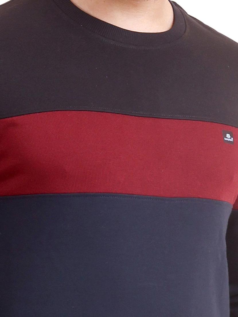 men long sleeves color block sweatshirt - 21724427 - Standard Image - 4