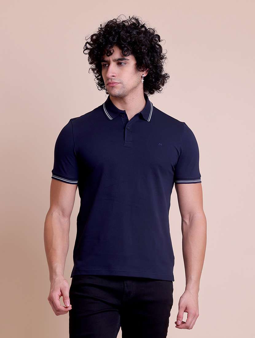 men short sleeves plain polo t-shirt