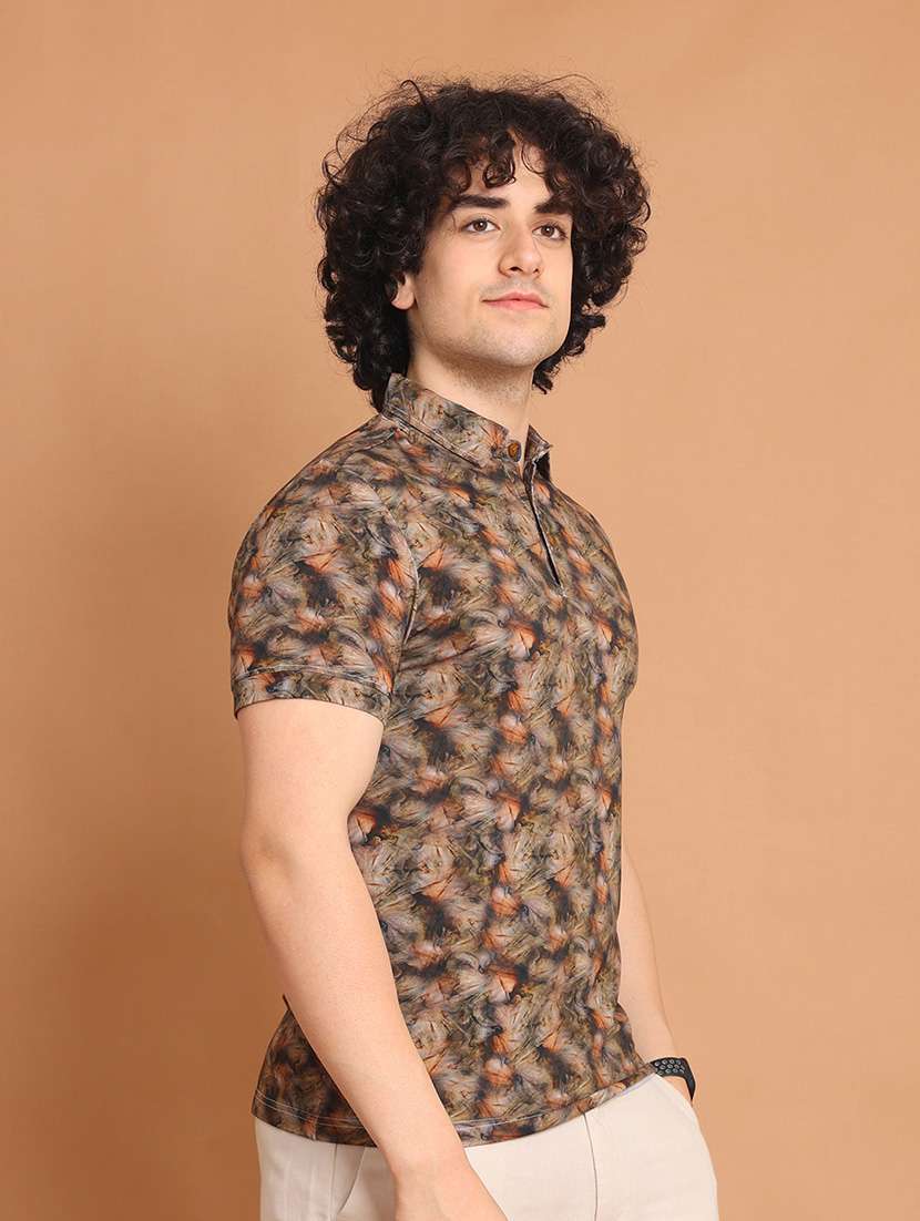men short sleeves printed polo t-shirt - 21724498 -  Standard Image - 1