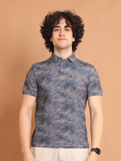 men short sleeves printed polo t-shirt - 21724503 - Standard Image - 0