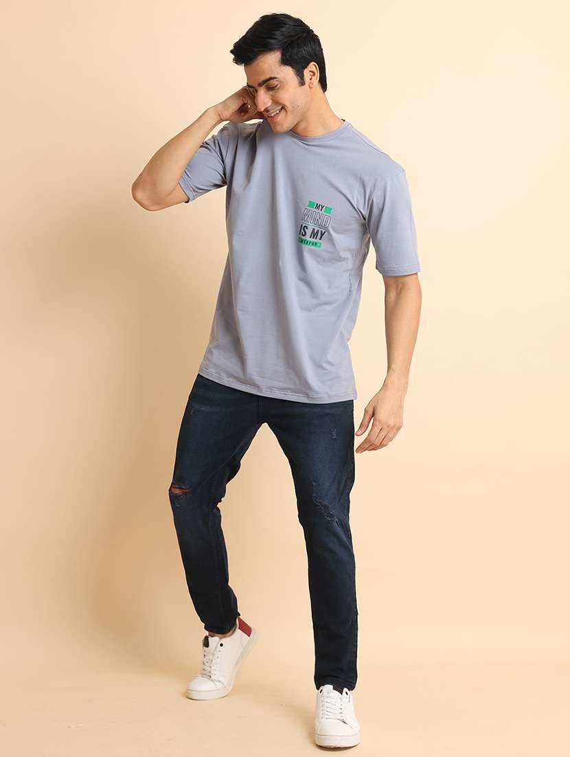 men short sleeves front & back print t-shirt - 21724532 - Standard Image - 4