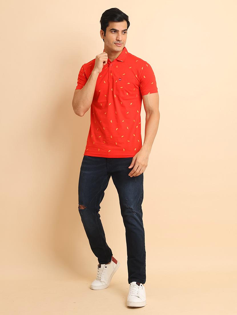 men short sleeves printed polo t-shirt - 21724537 - Standard Image - 4