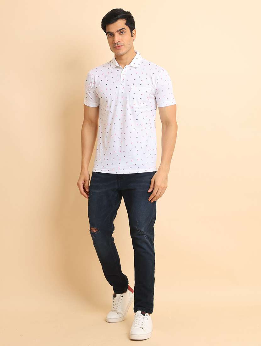 men short sleeves printed polo t-shirt - 21724539 -  Standard Image - 4
