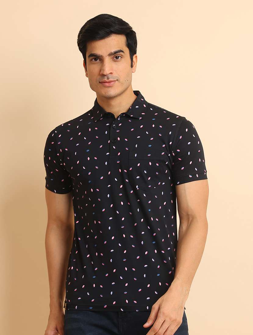 men short sleeves printed polo t-shirt - 21724541 - Zoom Image - 0