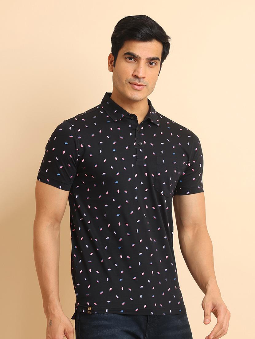 men short sleeves printed polo t-shirt - 21724541 -  Standard Image - 1