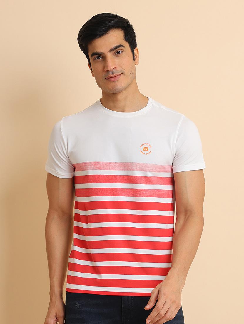 men short sleeves striped t-shirt - 21724545 - Zoom Image - 0
