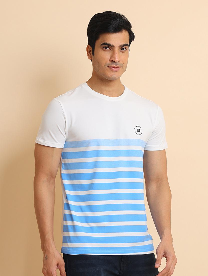 men short sleeves striped t-shirt - 21724547 - Standard Image - 1