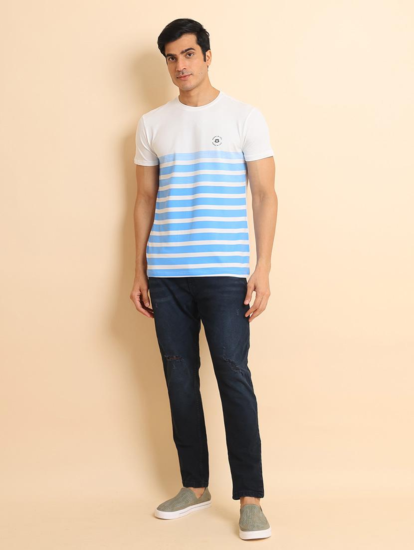 men short sleeves striped t-shirt - 21724547 - Standard Image - 4