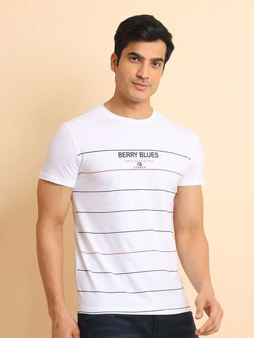 men short sleeves striped t-shirt - 21724548 - Standard Image - 0