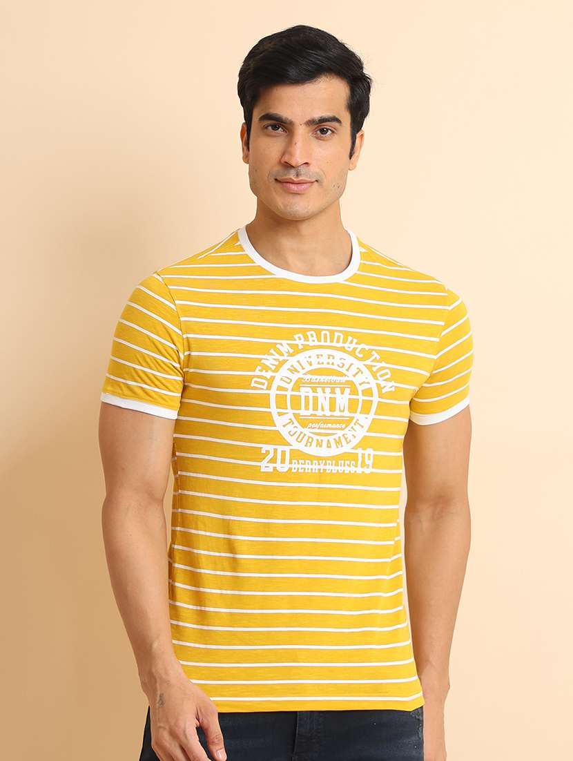men short sleeves striped t-shirt