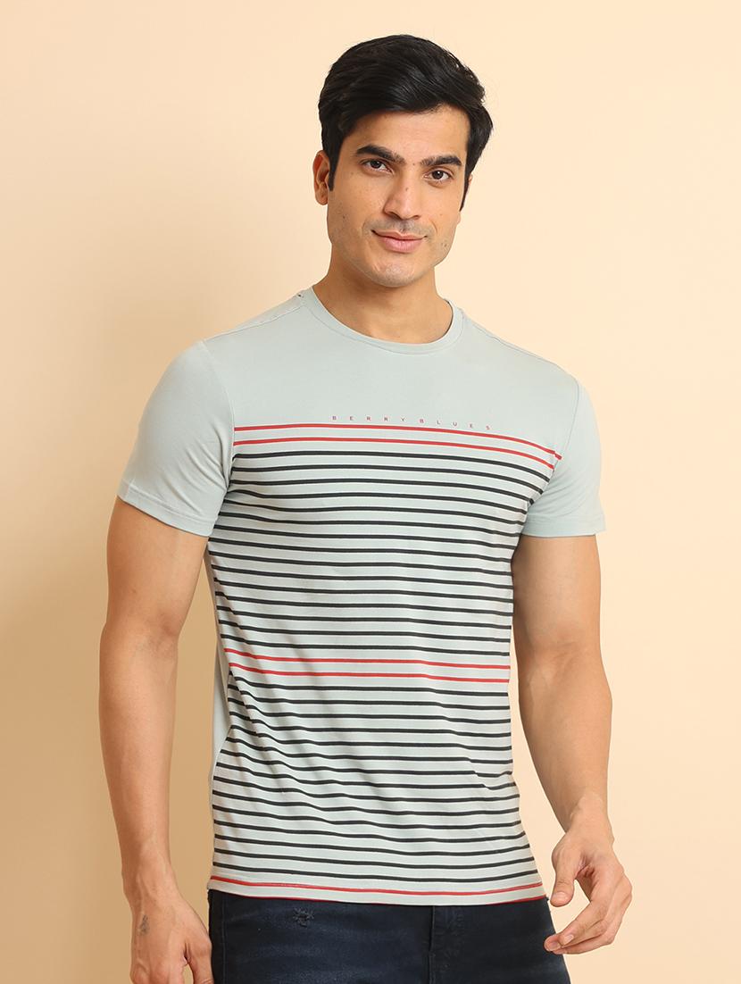 men short sleeves striped t-shirt - 21724558 -  Standard Image - 1