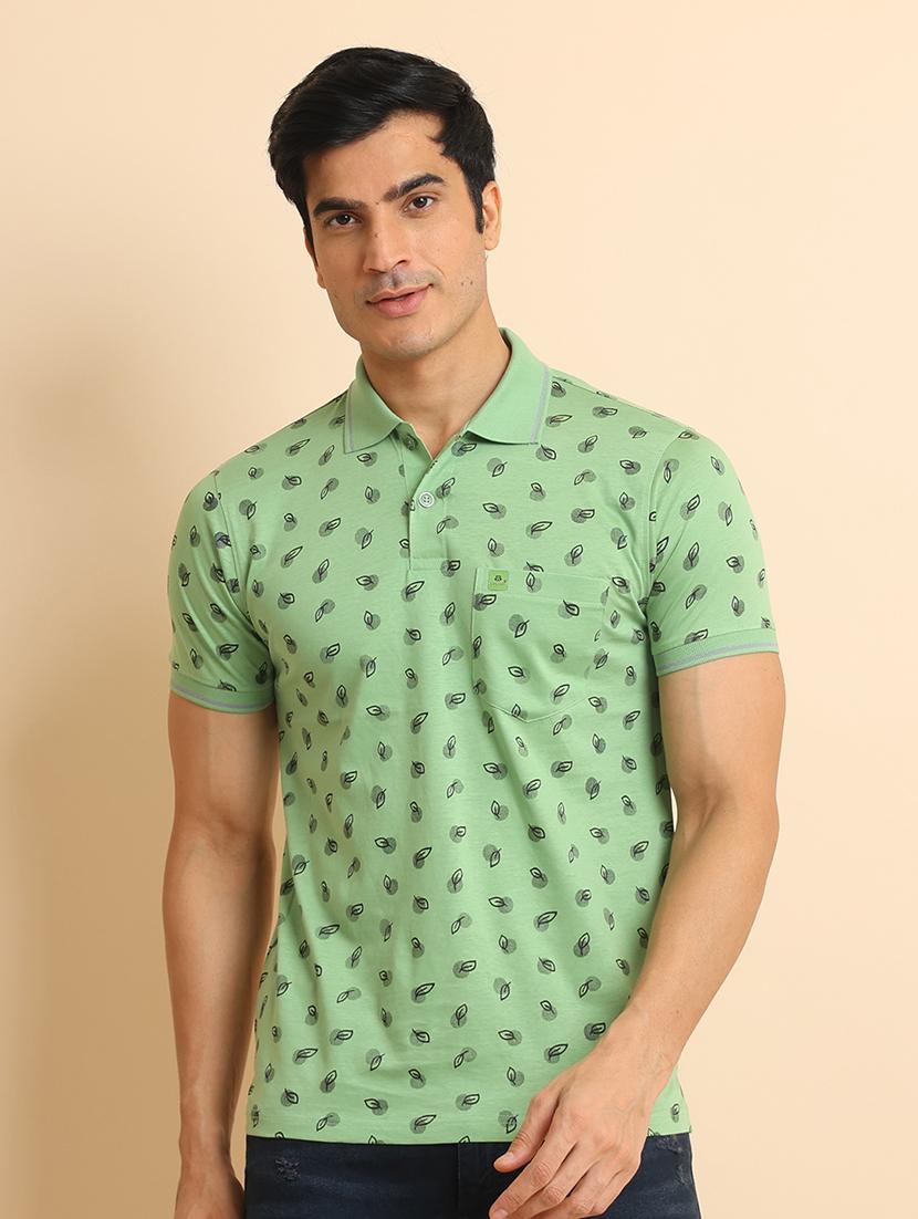men short sleeves printed polo t-shirt - 21724569 - Zoom Image - 0