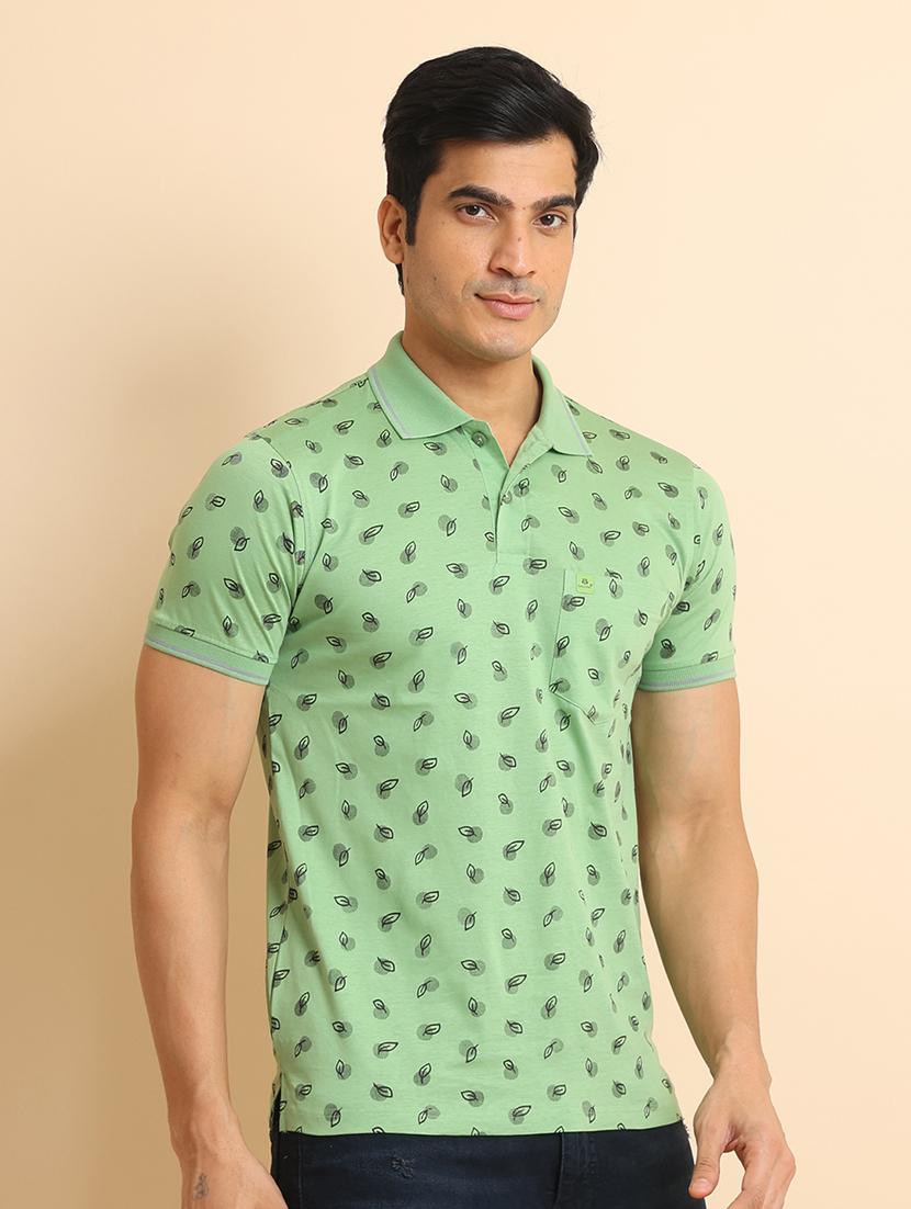 men short sleeves printed polo t-shirt - 21724569 - Standard Image - 1
