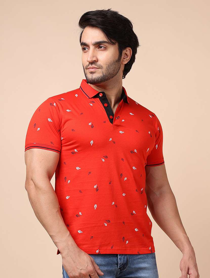 men short sleeves printed polo t-shirt - 21724623 - Standard Image - 1