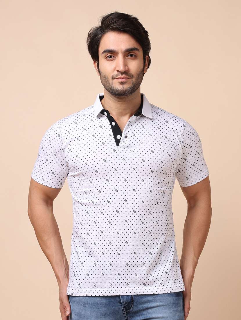 men short sleeves printed polo t-shirt - 21724643 - Zoom Image - 0