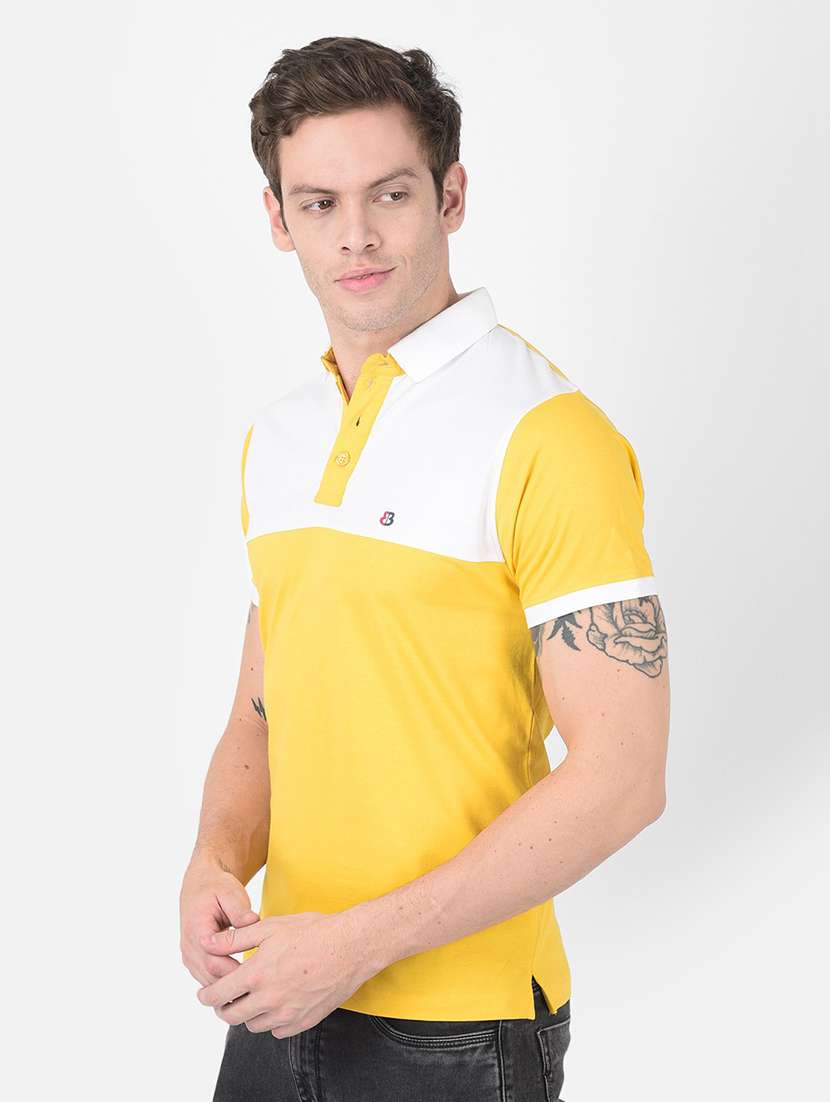 men short sleeves color block polo t-shirt - 21724678 - Standard Image - 1