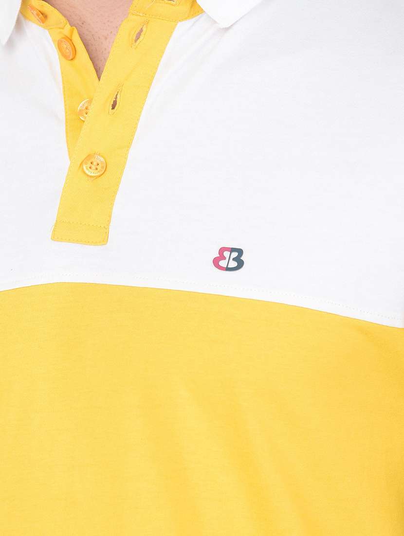 men short sleeves color block polo t-shirt - 21724678 - Standard Image - 4
