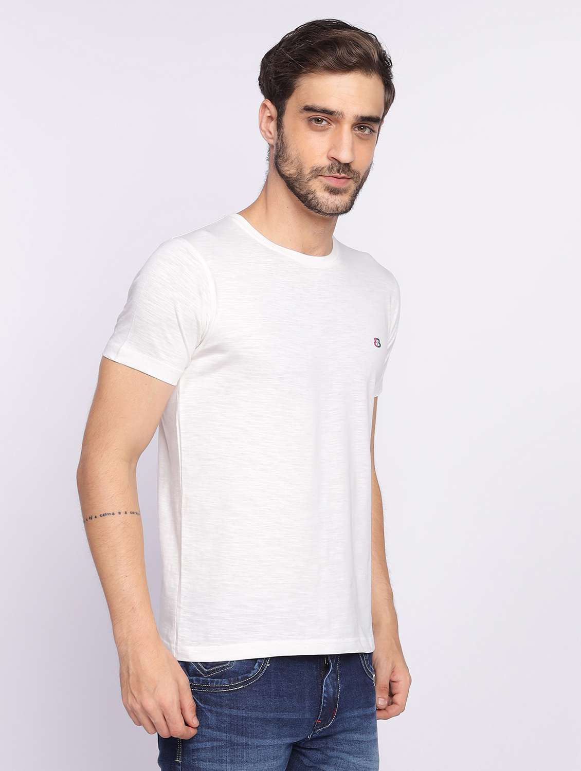 men short sleeves plain t-shirt - 21724731 -  Standard Image - 1