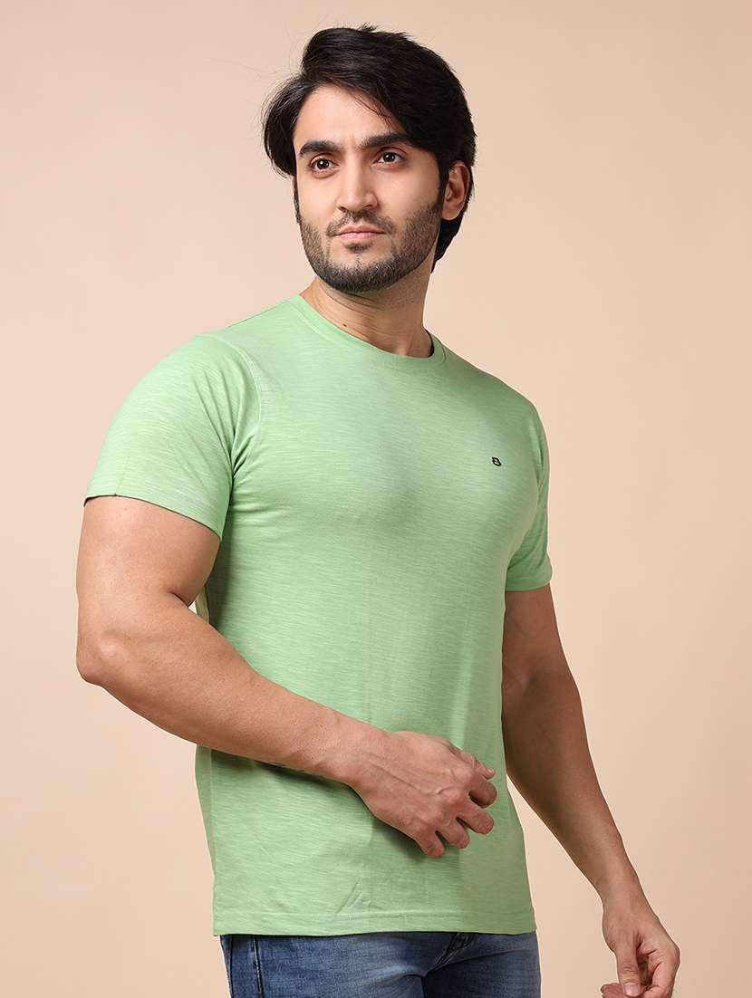 men short sleeves plain t-shirt - 21724737 - Standard Image - 1