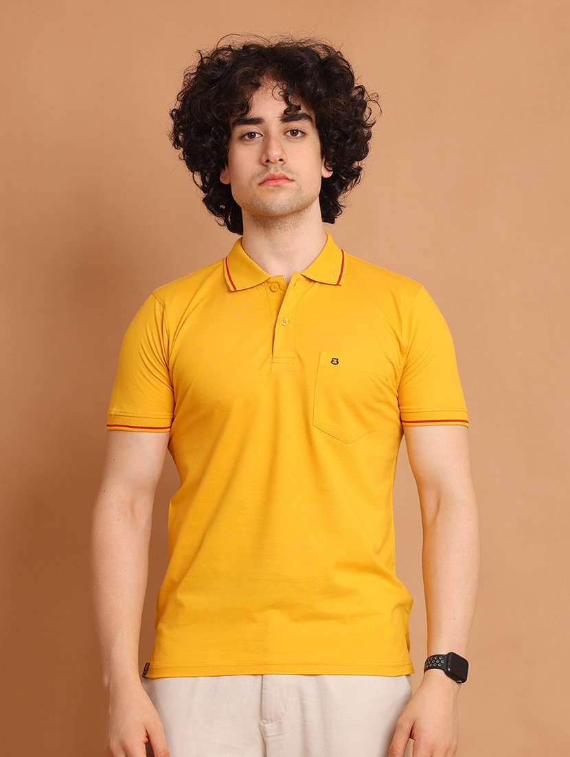 men short sleeves plain polo t-shirt