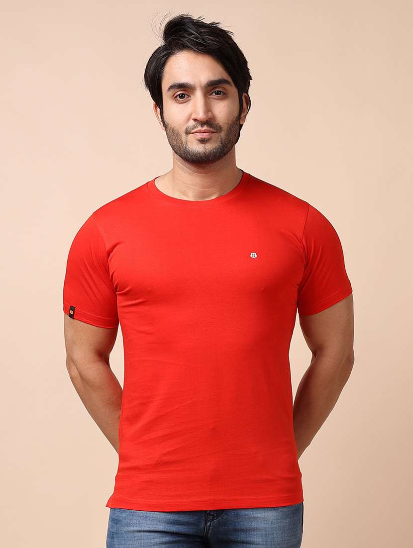 men short sleeves plain t-shirt