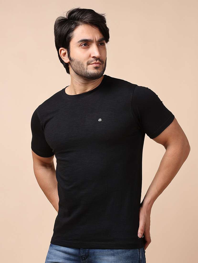 men short sleeves plain t-shirt - 21724767 - Standard Image - 1