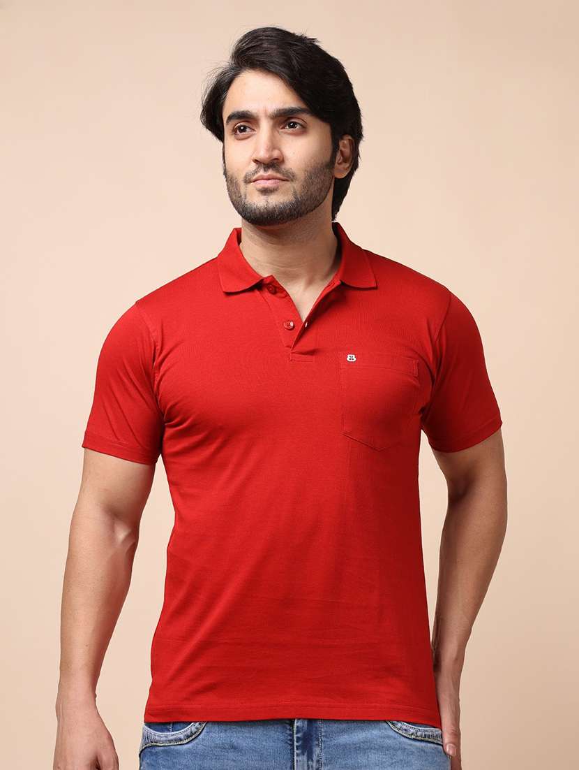 men short sleeves plain polo t-shirt