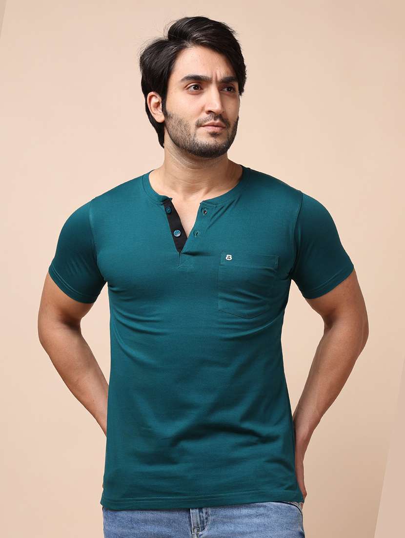 men short sleeves plain t-shirt