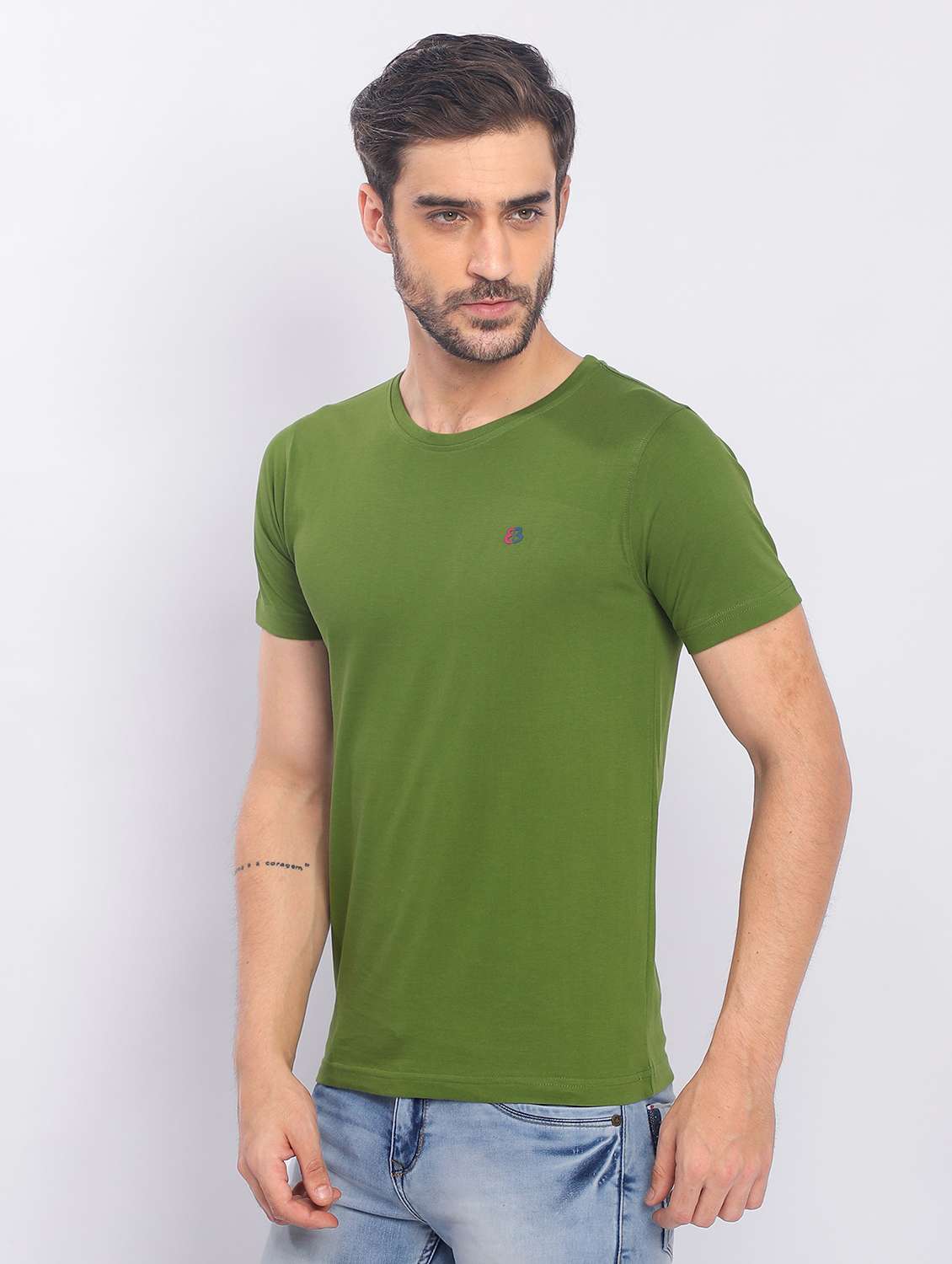 men short sleeves plain t-shirt - 21724839 -  Standard Image - 1