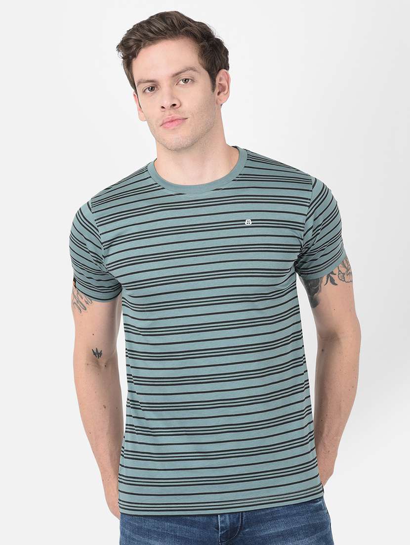 men striped short sleeves t-shirt
