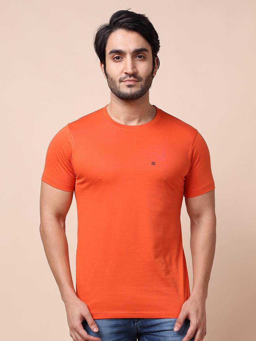 men solid short sleeves t-shirt - 21724859 -  Zoom Image - 0