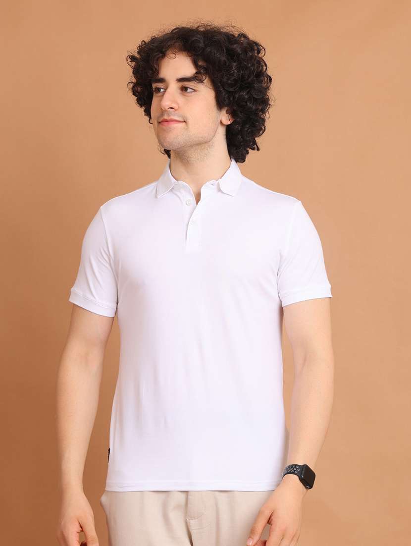 men short sleeves plain polo t-shirt