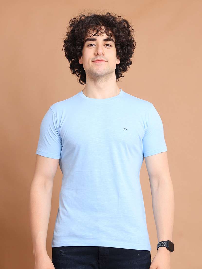 men short sleeves plain t-shirt