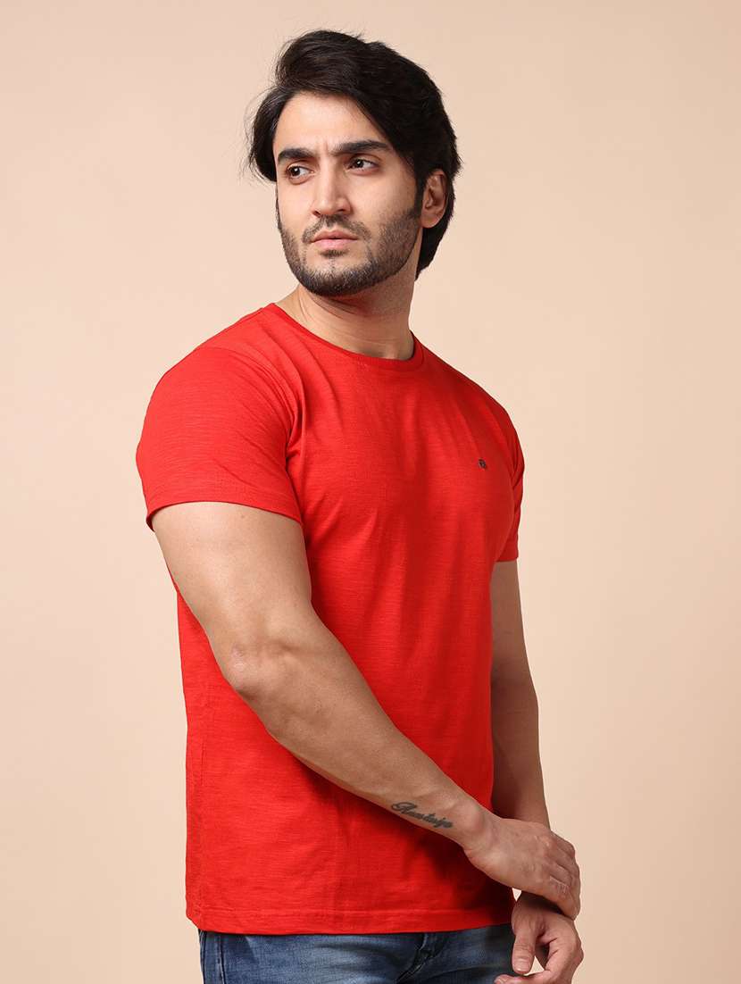 men short sleeves plain t-shirt - 21724942 - Standard Image - 1