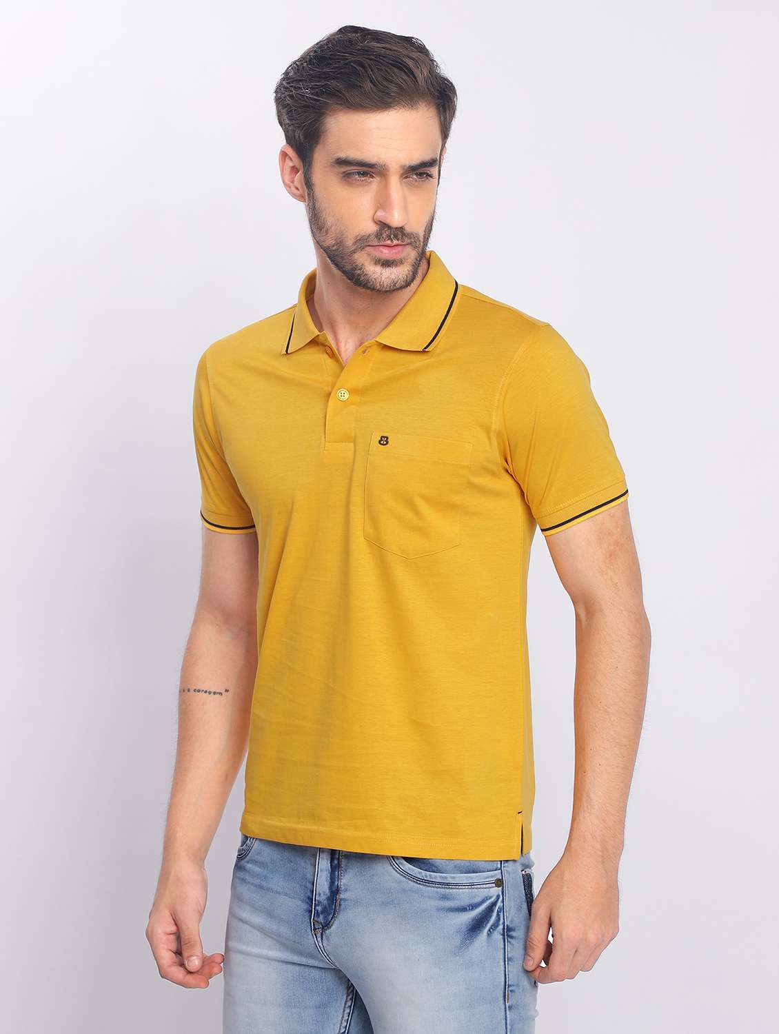 men short sleeves plain polo t-shirt - 21724964 -  Standard Image - 1