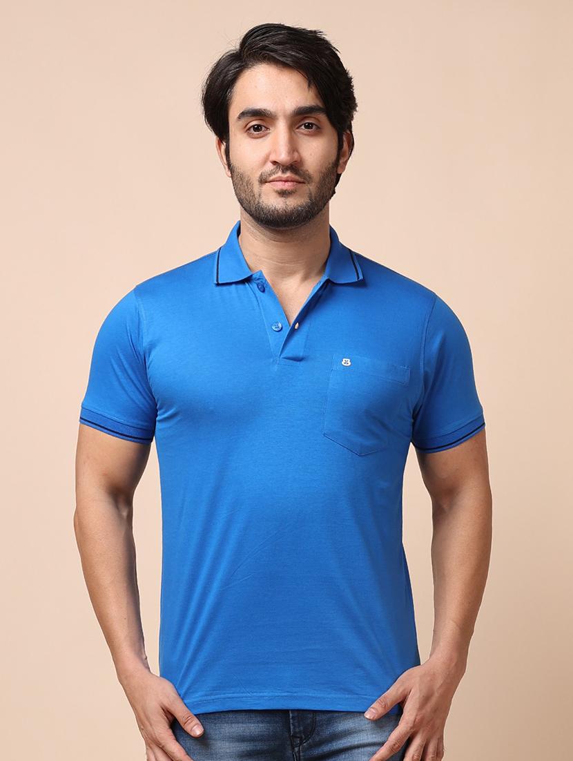 men short sleeves plain polo t-shirt - 21724971 - Zoom Image - 0