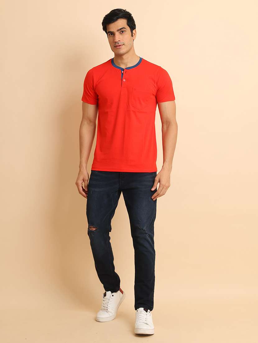 men short sleeves plain t-shirt - 21724976 - Standard Image - 4