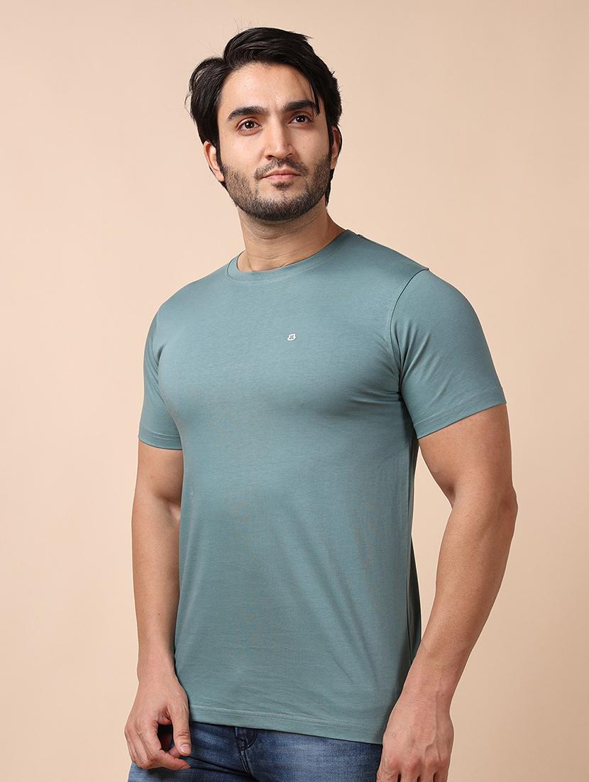 men short sleeves plain t-shirt - 21724986 - Standard Image - 1