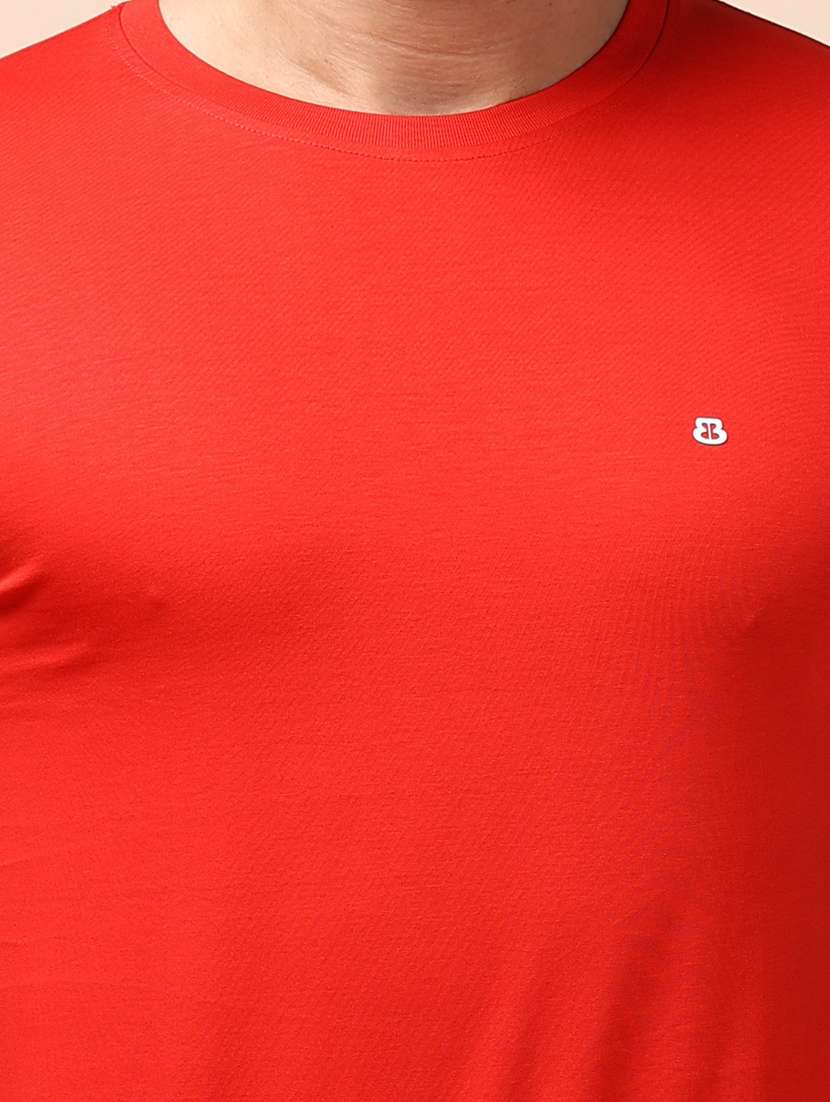 men short sleeves plain t-shirt - 21724987 - Standard Image - 4