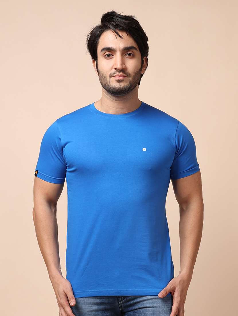 men short sleeves plain t-shirt