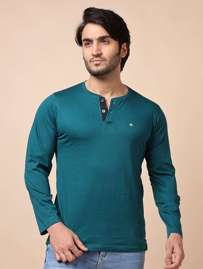 men long sleeves plain t-shirt