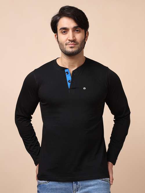 men long sleeves plain t-shirt - 21724995 - Standard Image - 0